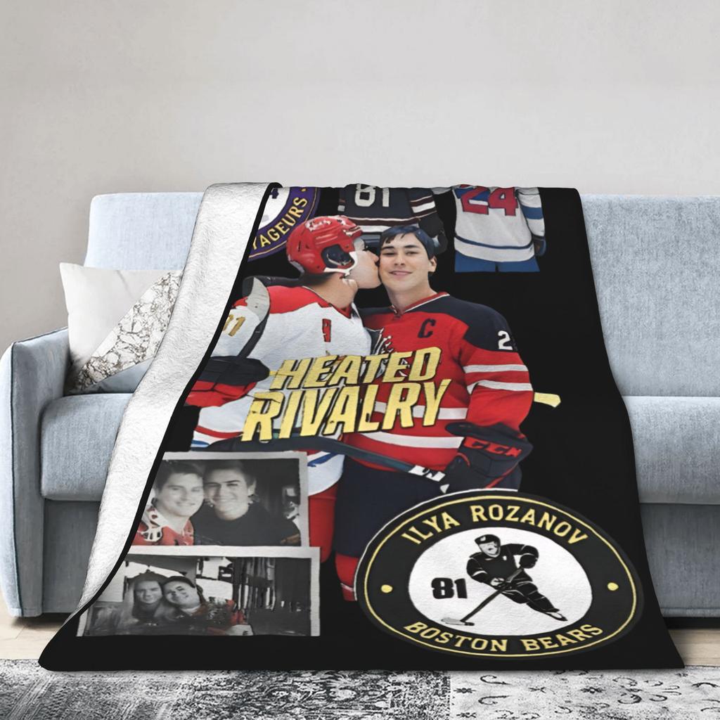 Warm Cozy Blanket Travel Office Ilya Shane Hockey Romance Heated Rivalry Throw Blanket Print Bedspread For Home Decor