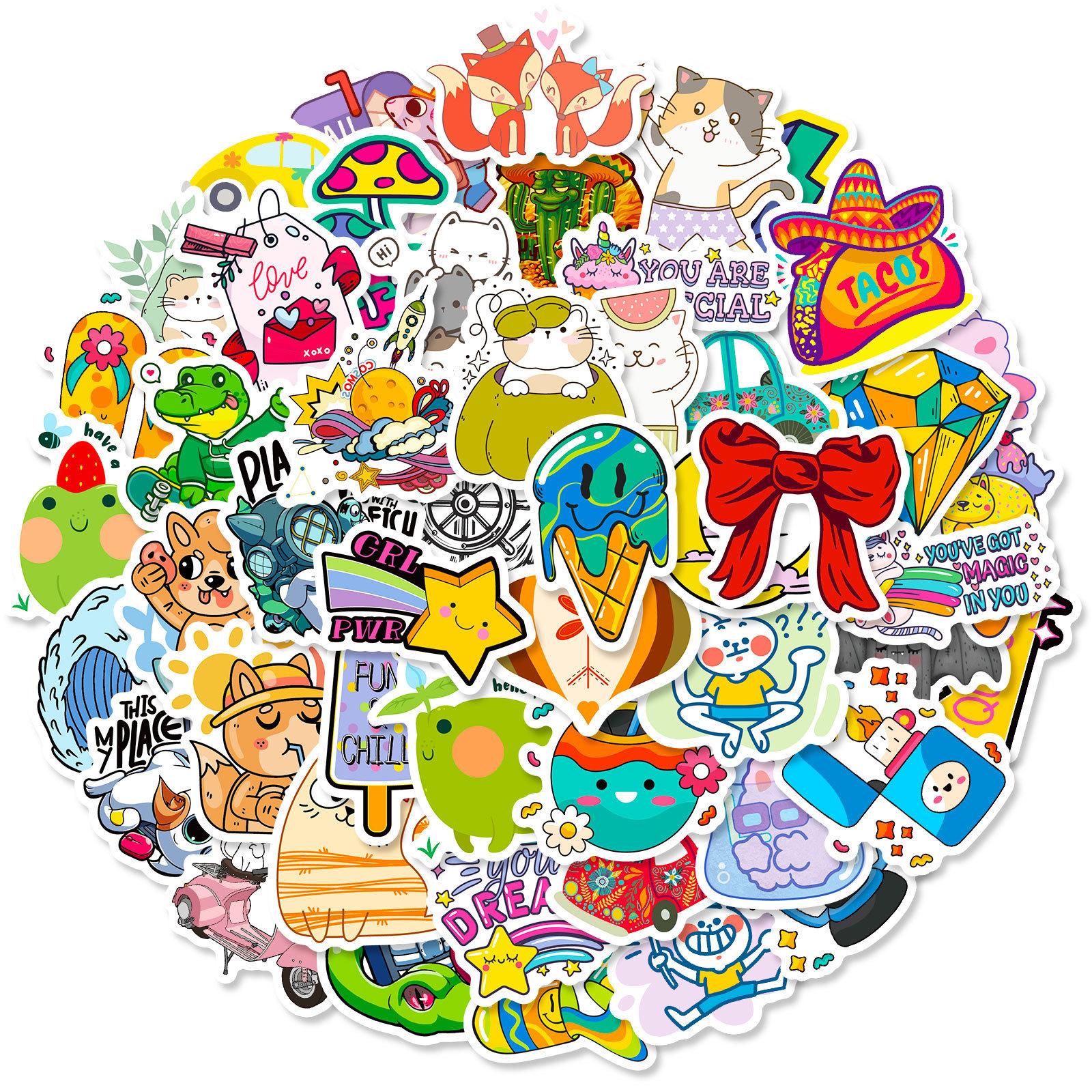 

50 картинок онлайн микс и матч милый стиль гитара блокнот DIY водонепроницаемые декоративные наклейки Гуцка