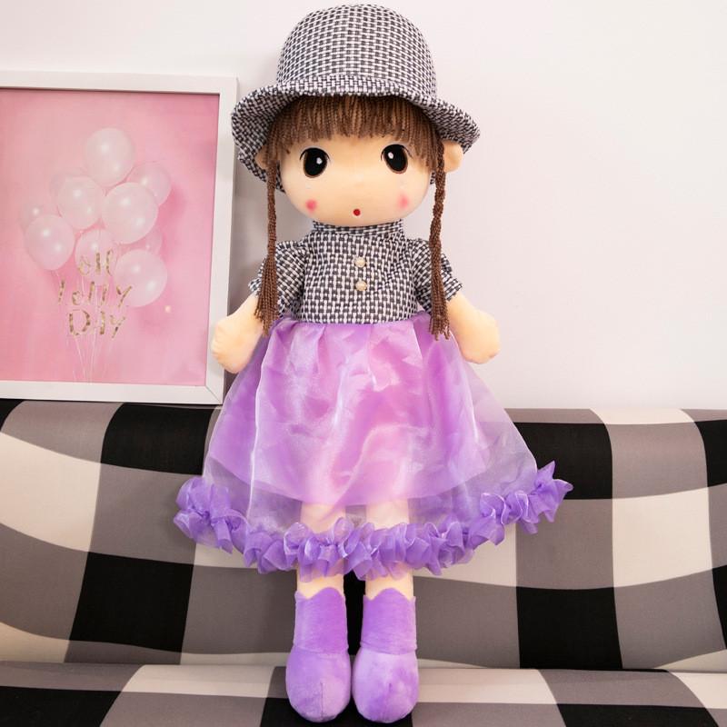 Plush Fairy Anna Doll Large Soft Crystal Pink Stuffed Toy Gift For Girls