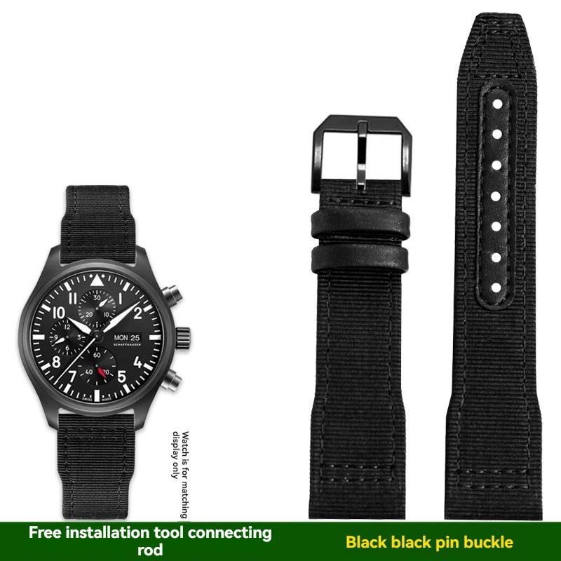 Voor IWC pilot Mark XVIII Spitfire Portugal serie outdoor sporten nylon canvas horlogeband voor heren 20 21 22MM