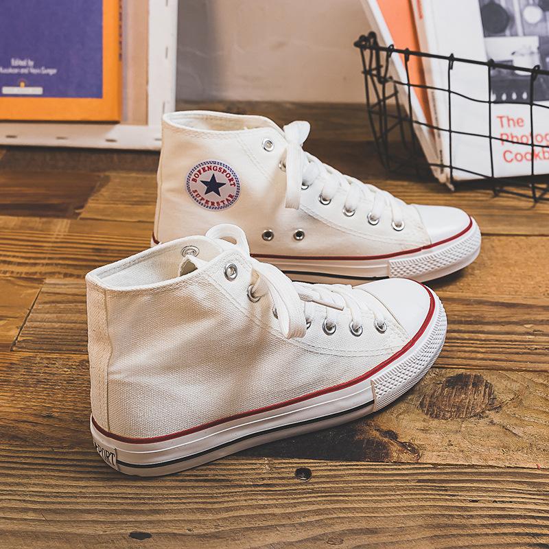High-top Canvas Shoes Women's 2025 Spring and Autumn New Student Korean Version Ulzzang Tide Harajuku Retro Ins Board Shoes