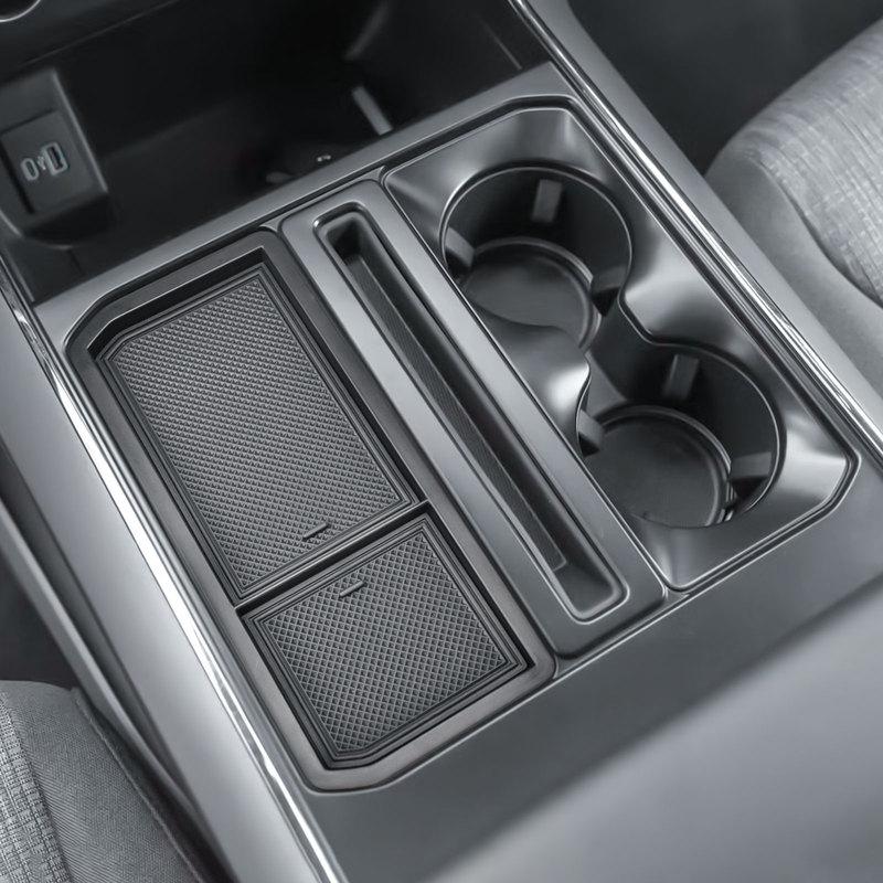 Center Console Hidden Coverr for Ford F150 -2024 2025 Adapter Lid Pocket Cover Cubby Cover Hidden Panel Secret Storage Tray