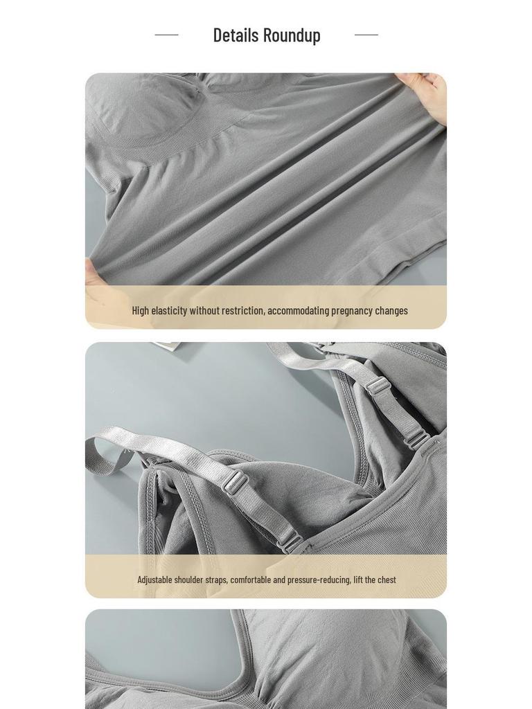 Jednodílná vesta pro těhotné a kojící ženy ve větších velikostech: Pohodlné, vhodné pro kojení, poporodní oblečení bez pásku