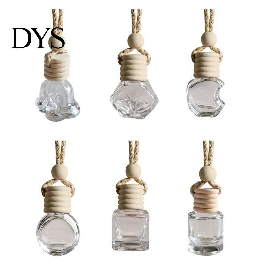 Car Air Freshener Ornament Perfume Bottle Pendant, Creative Hanging Diffuser Customizable Scent for Vehicle, Portable Essential Oil Holder,
