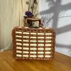 Vintage-Style Imitation Rattan Picnic Basket and Storage Box - Ideal for Photos, Bridesmaid or Groomsman Gifts