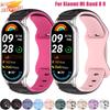 Kobieca silikonowa bransoletka z kwiatowym grawerem 3D dla Xiaomi Band 9 NFC Smart Watch Oddychający pasek do zegarka dla Xiaomi Band 8 NFC