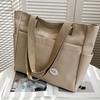 Versatile Oxford Cloth Student Shoulder Bag Multi Layered Large Capacity Tote Bag Zipper Portable Handbag Travel