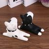 2 Pcs Cute Dog Door Stoppers, Decorative PVC Door Stops for Home Bathroom Bedroom - Black & White, 5.1 X 3.6 Inches