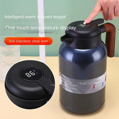 Stainless Steel Thermal Pot Intelligent Temperature Measuring Stewed Teapot Large Capacity Home Office Stuffy Teapot Coffee Pot