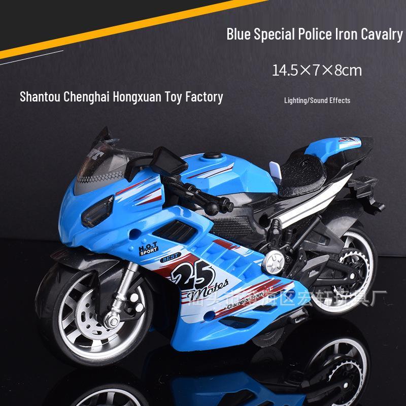 Children's Off-Road Police Motorcycle Toy with Sound and Light
