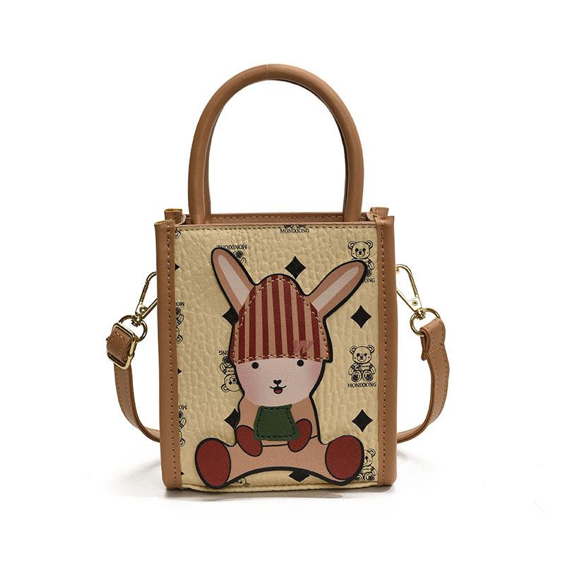 Korean Style Small Square Phone Bag With Stitching Details For Casual Outfits