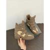 Retro Soft High Top Casual Shoes Women's Star Rivet Thick Bottom Heightening Board Shoes Spring