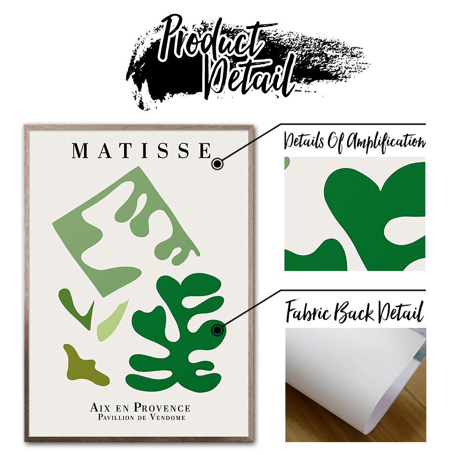 Matisse Bauhaus Zielony Blok Kolorów Linie Nowoczesna Sztuka Ścienna Plakaty Grafiki Obraz na Płótnie Abstrakcyjne Obrazy Salon Dekoracja Domu