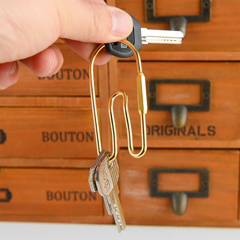 Heavy Type Keychains Rings Universals Brasses Keychains Rings Holder With Openable for Men Women and Daily Use