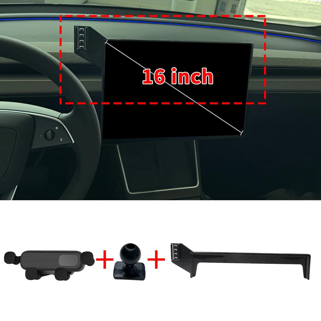 for Tesla Model Y YL L 2026 2027 16inch LHD Easy tall Screen Mount Car Phone Holder