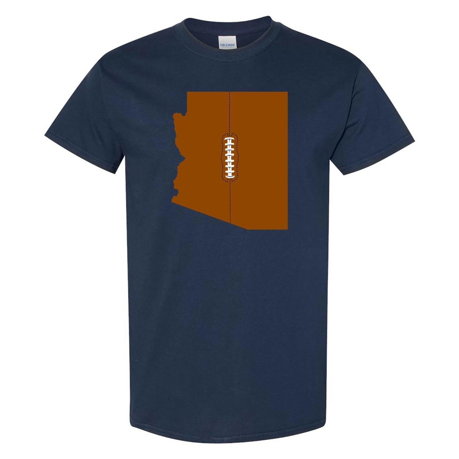 Arizona Football State Shape - Hometown Pride T Shirt - Navy S