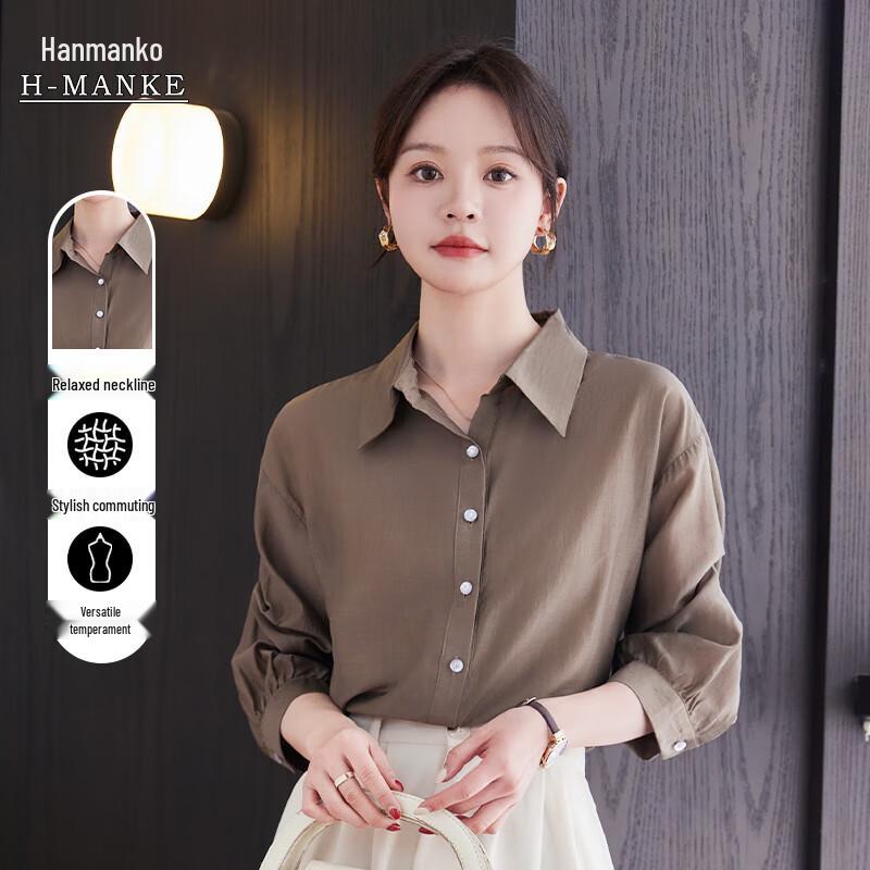 HANMANKE Women s French Design Luxury Shirt 3XL