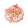 Bow Knot Style Trinket Box Luxurious Rhinestones Vintage Jewelry Box for Earrings Necklaces Rings Pink