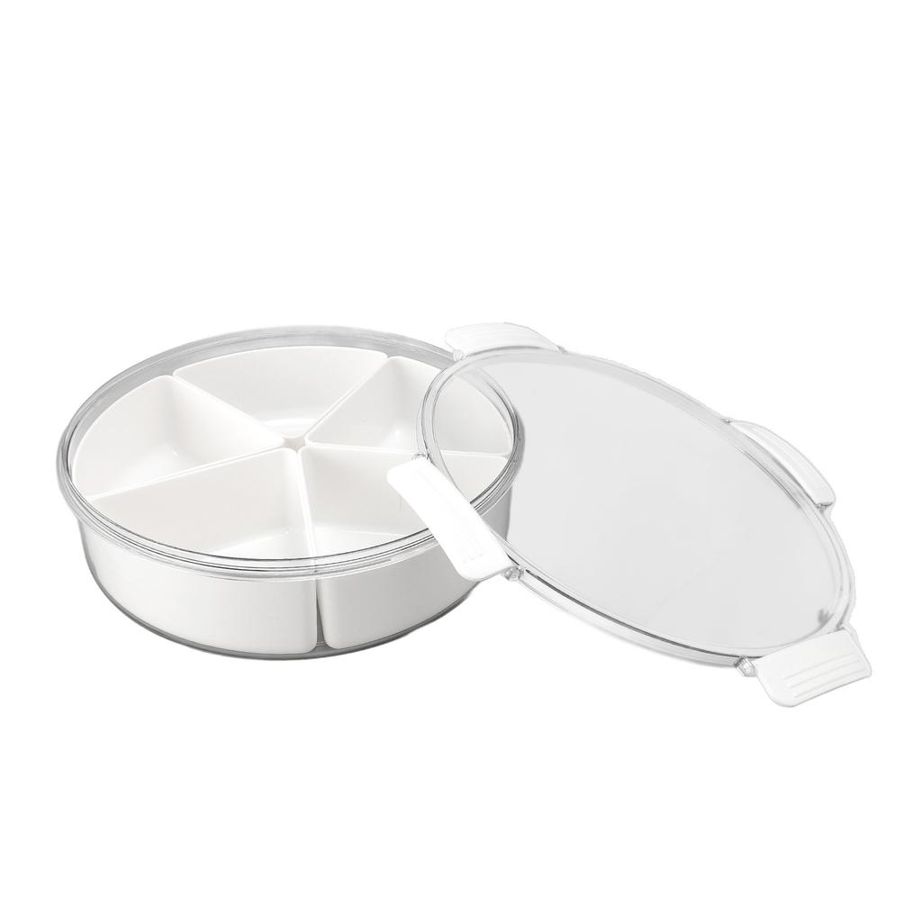Sensory Bin with Lid Removable Storage Inserts 5 Grids Multifunctional White Sensory Bins for