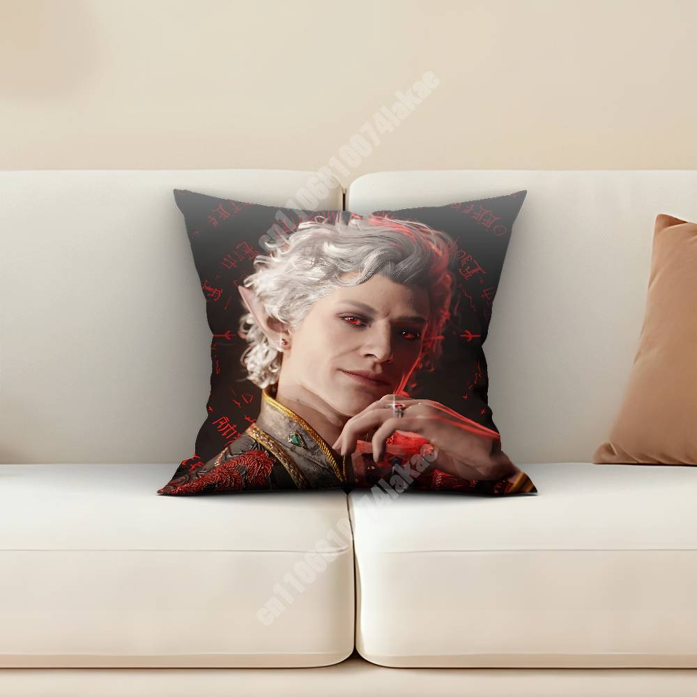 Astarion BBaldurs GGate BG Sofa Couch Pillow Cover Cushion Case Cozy Bedroom Accent Studio Furnishing