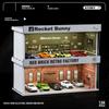 1/64 Scale Garage Scene Model Lighting Version Car Model Display Box  Collection Toys