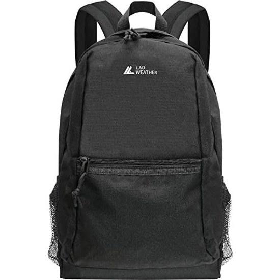 Radweather Backpack Unisex A4 Compatible Lightweight Compact Carryable Black Commuting School Travel Bag Camping