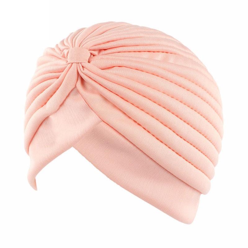 Stretchy Knot Twist Turban Bandanas Women Headscarf Bonnet Muslim Hijab Indian Hats Female Chemo Cap Adult Solid Color Head Wrap