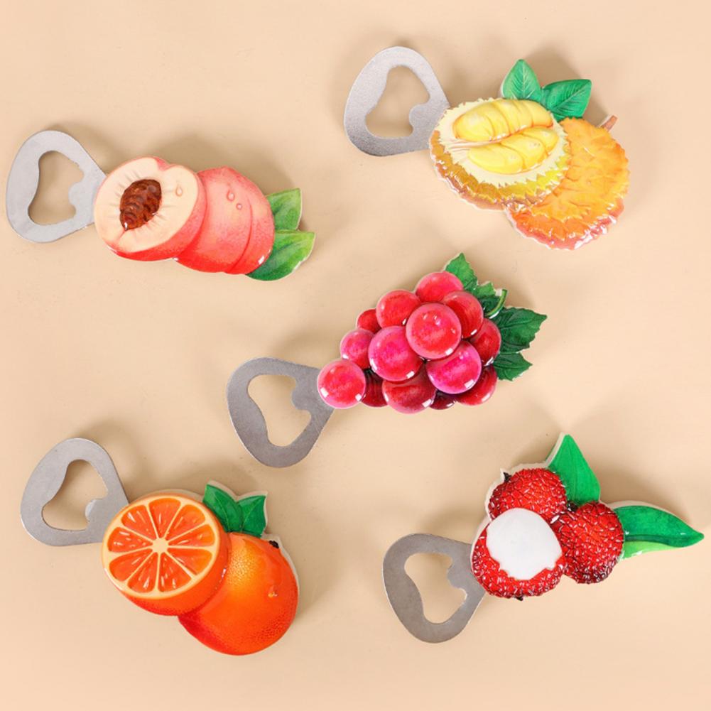 Fruit Shaped Bottle Opener Cartoon Fruit Bottle Opener Colorful 3d Fruit Fish Bottle Opener Magnets for Home Office Kitchen