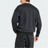 Adidas Solid Color Crew Neck Casual Sports Pullover Long Sleeve Sweatshirt Men Sweatshirt Black JE7536
