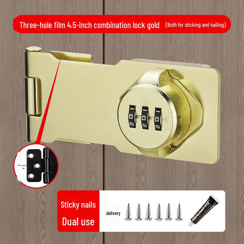 Încuietoare cu parolă antifurt pentru dulap și frigider - Nu necesită găurire, Compatibilitate cu deschidere dublă și dulapuri pentru dosare