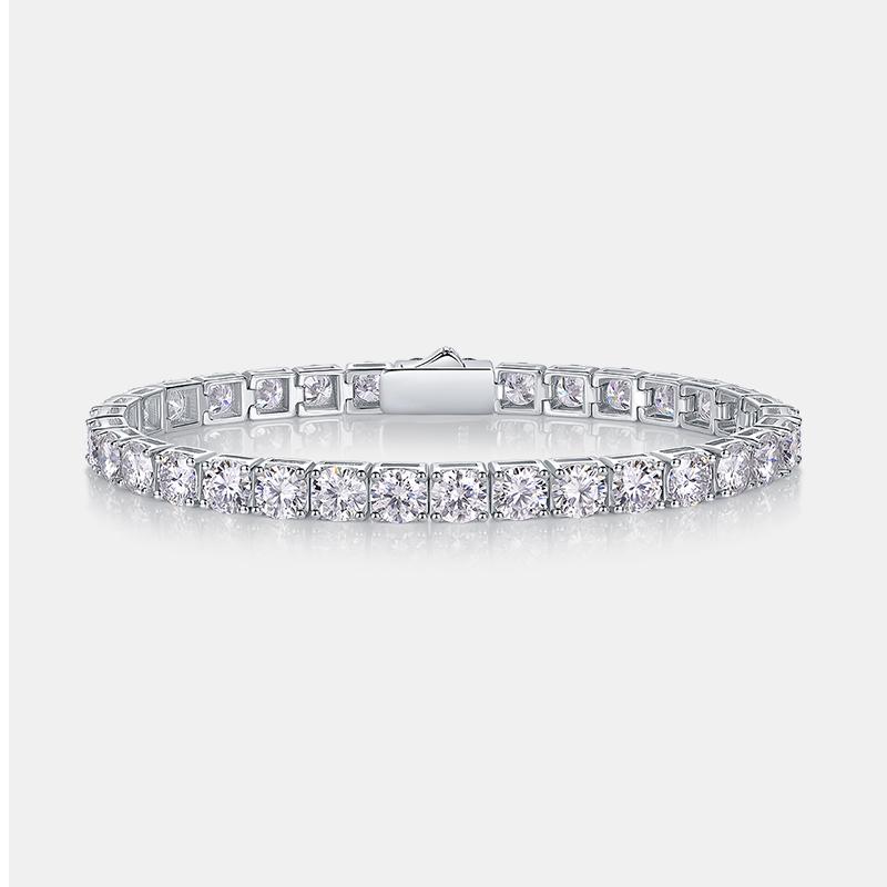 Fashion Design Hip Hop Iced Out Tennis Chain 925 Silver VVS Moissanite Bracelet for Man Woman Gemston 5mmTennis Chain Bracelet