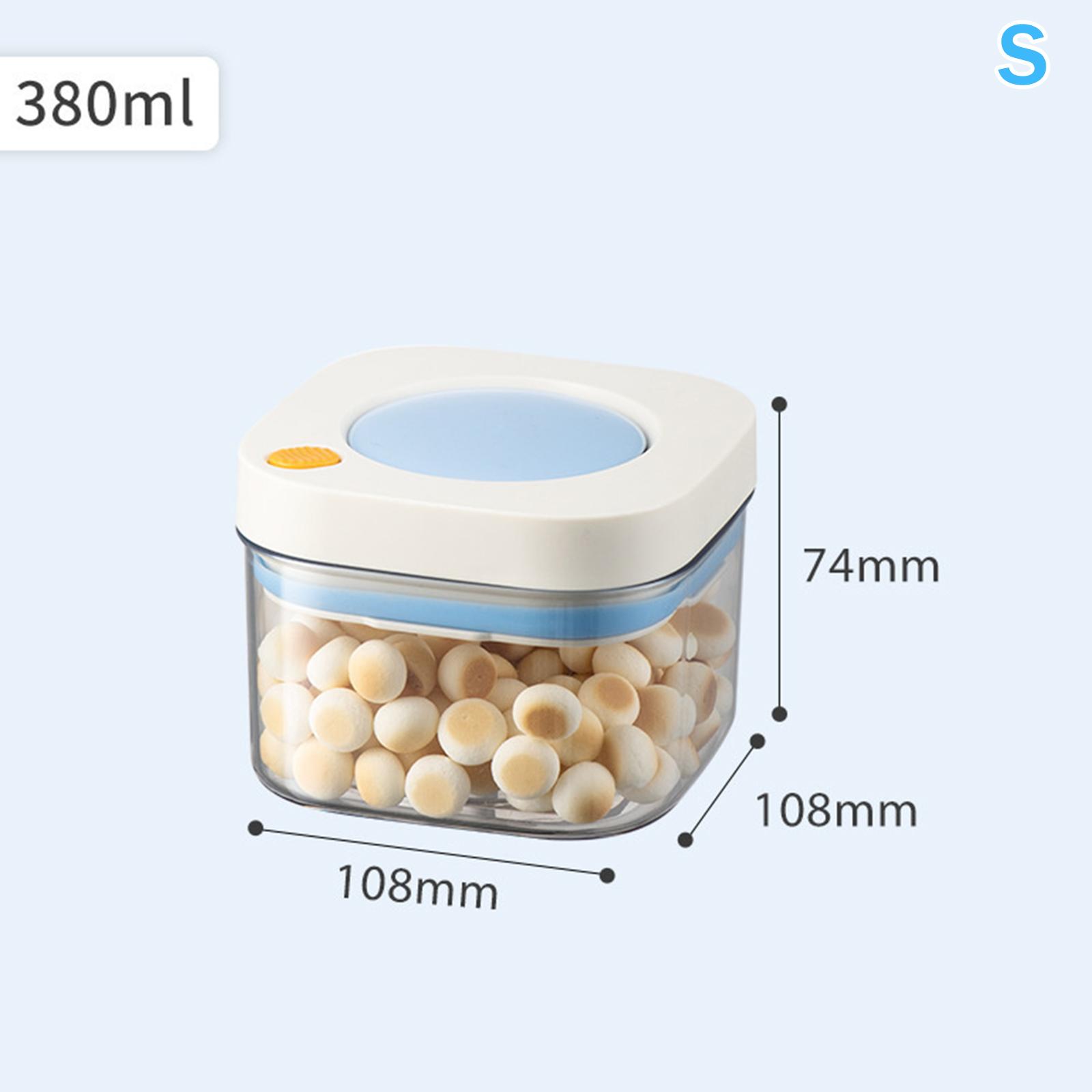 Vacuum Food Storage Box Plastic Sealed Fresh-Keeping Box Grains Coffee Beans Transparent Storage Container Kitchen Storage Jars Small синий