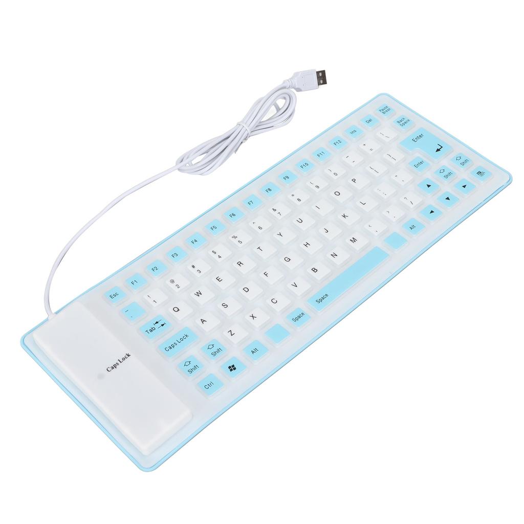 Clavier en silicone, conception entièrement scellée, léger, portable, silencieux, doux et confortable, filaire USB