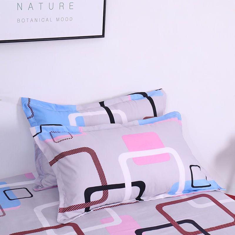 Pair of Thickened Student Dormitory Pillowcases, Single Size, Simple Design