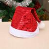 WTEMPO Solid Color Sequined Adult Christmas Hats Christmas Decorative Hats Santa Claus Hats Christmas Party Performance Decorative Hats