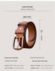 Men's Retro Genuine Cowhide Leather Jeans Belt