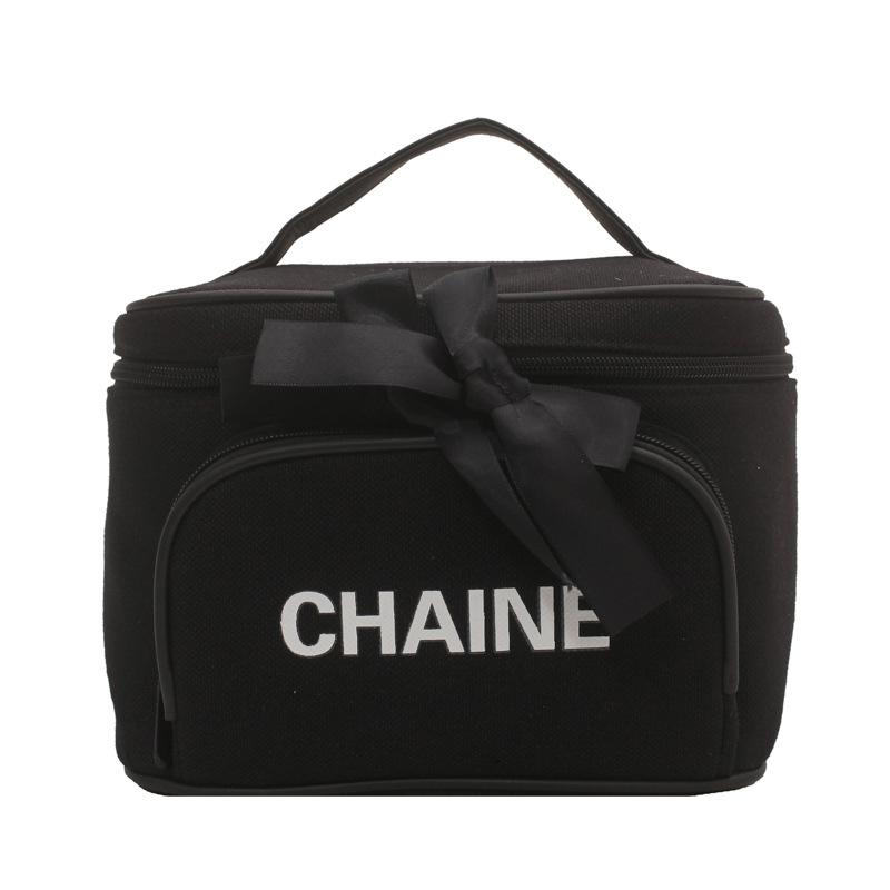 

Новый тип женской сумочки для путешествий, для хранения средств по уходу за кожей, высококачественная, большой вместимости, портативная косметичка 23x16x17cm чёрный