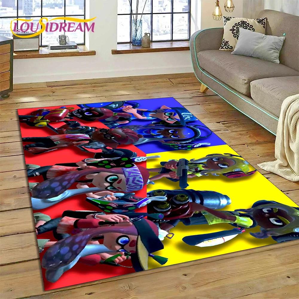 

Splatoon3 PC Gamer Cartoon Game Килимок для спальні, вітальні, домашнього дивана, дитяча гра, великий декор, килимок, подарунок 40x60cm( 15x23in )
