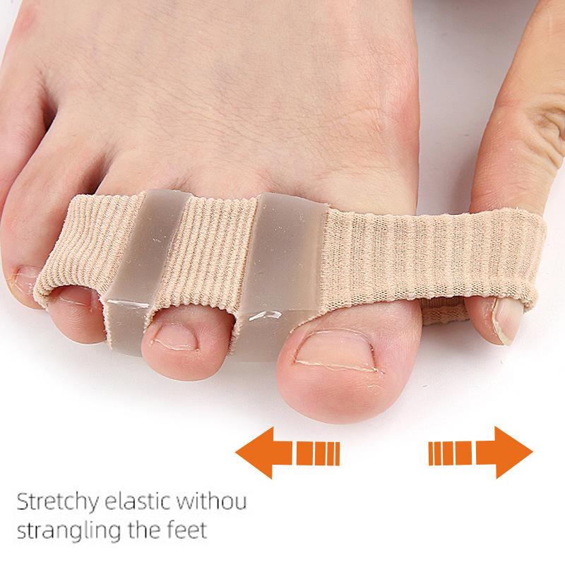 1Pcs 1/2/3/4/5 Hole Fiber Toe Corrector Thumb Valgus Bigfoot Bone Overlap Toe Separator Toe Orthotic Device Toe Straightener