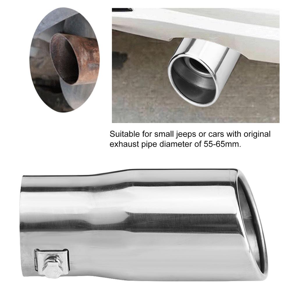 Car Modification Stainless Steel Exhaust Muffler Pipe Rear Tailpipe End Throat Slant