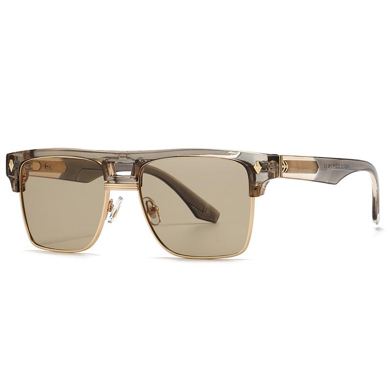 New European and American retro metal modern retro charm box sunglasses men's and women's sunglasses