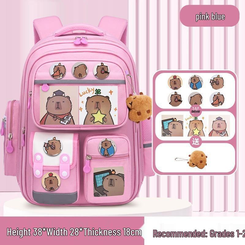Kuromi Kids' School Backpack: Large Capacity, Spine Protection, Ages 6-12, Grades 1-6