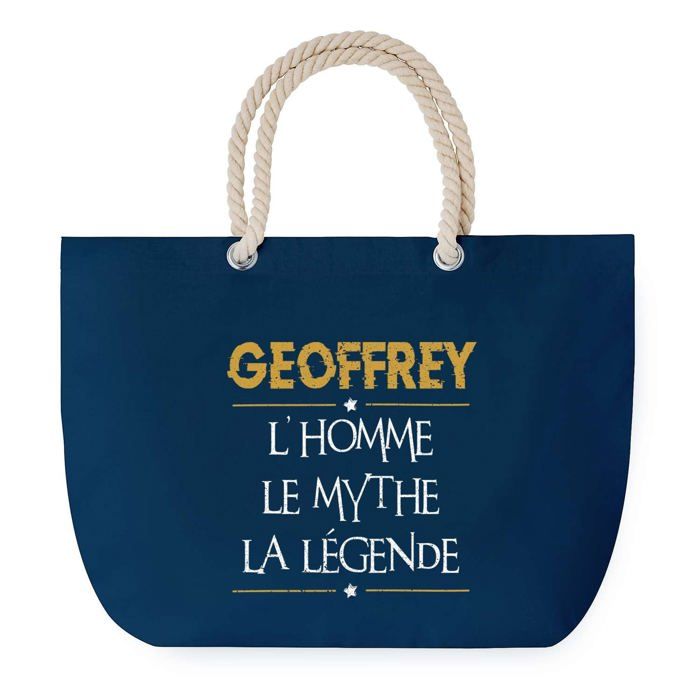 Blue Beach Bag Rope Handle Geoffrey Myth Legend -yellow Birthday Christmas Gift | Large Transport Bag & Sport