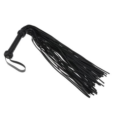 Jezdecký bič s pletenou rukojetí z měkké PU kůže 75 cm