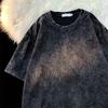 Men's Acid Wash Oversized T-Shirt Vintage Distressed Crew Neck Short Sleeve Streetwear Top