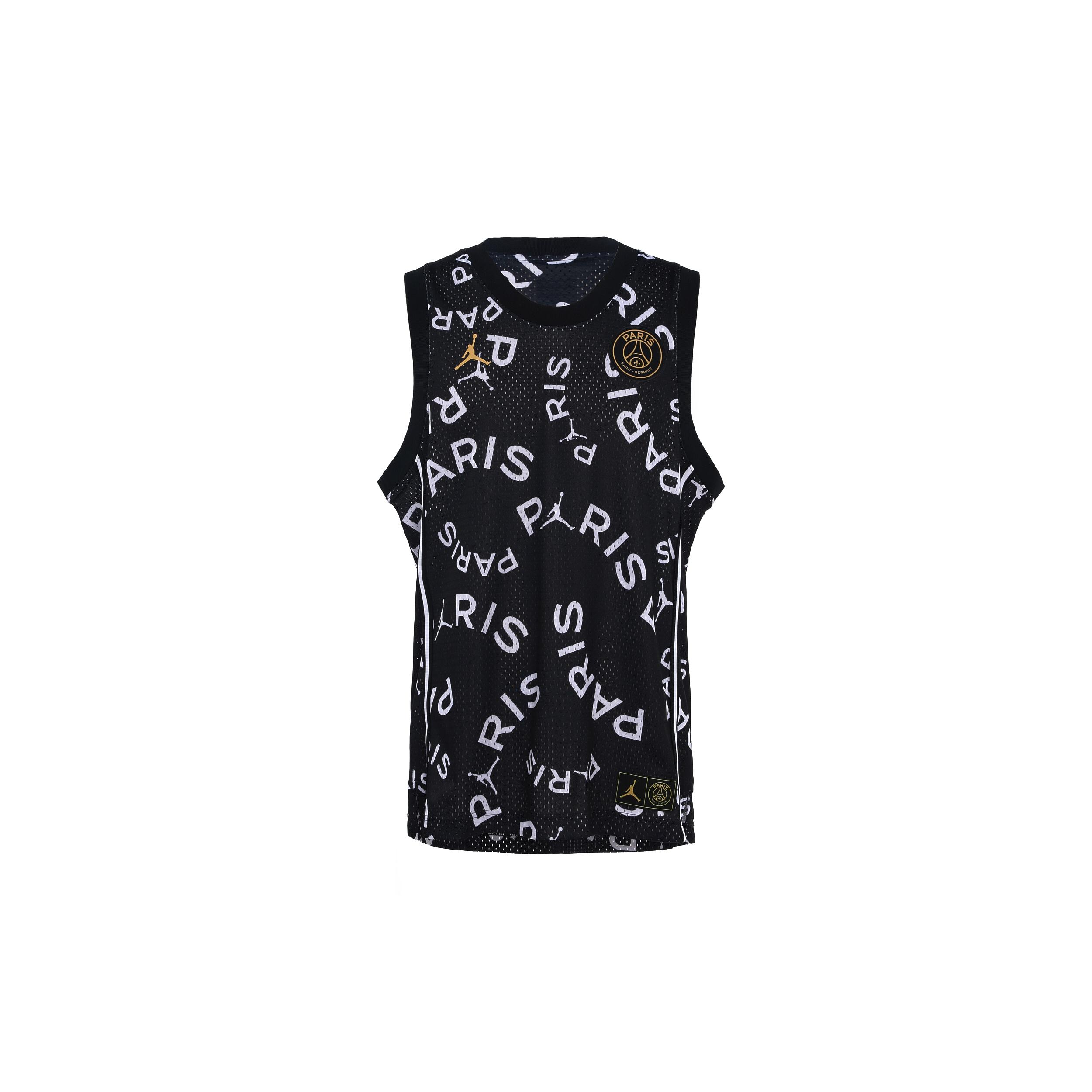 Air Jordan Paris Saint-Germain Printing Basketball Tops Vest Black Men s CK9669-010 L
