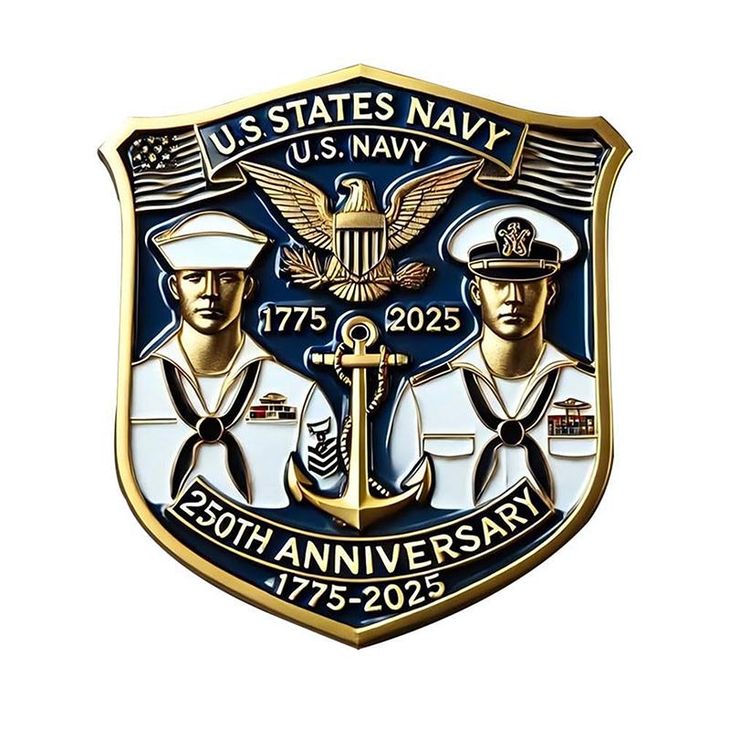 

Памятная брошь к 250-летию ВМС США Значок Морской пехоты Коллекционный Значок Подарок для Ветеранов, Действующих Военнослужащих, Военных Коллекционеров