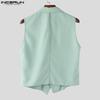 INCERUN Set da 2 PEZZI Gilet Senza Maniche Slim da Uomo e Pantaloni Lunghi Dritti