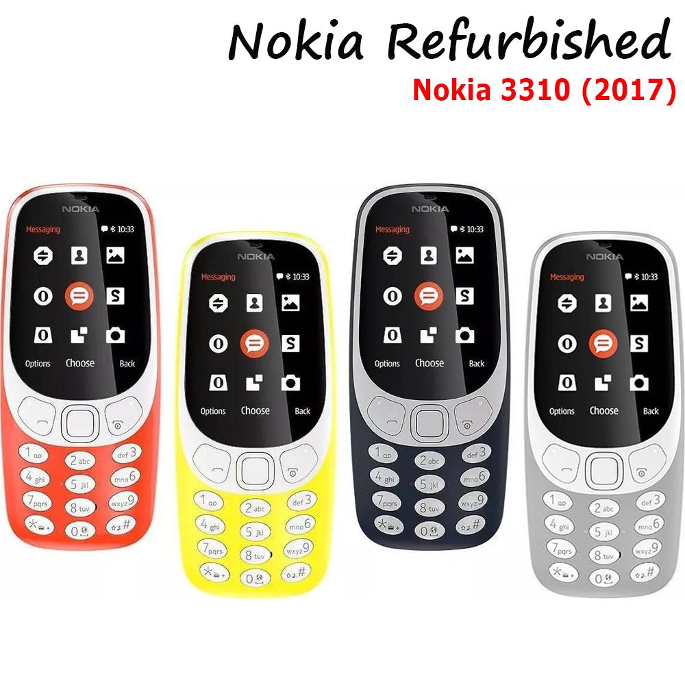 

Восстановленный сотовый телефон Nokia Android 3310 (2017) Мобильные телефоны 2G с двумя SIM-картами, 1200 мАч, 2,4 дюйма