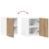 Wall Mounted Cabinet 2 Pcs Artisan Oak & White 30 X 31 X 40 Cm